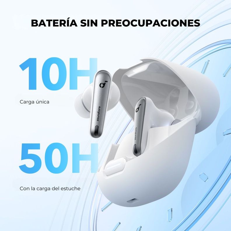 Audifonos TWS Noise Cancelling Liberty 4 NC Soundcore Blanco-5