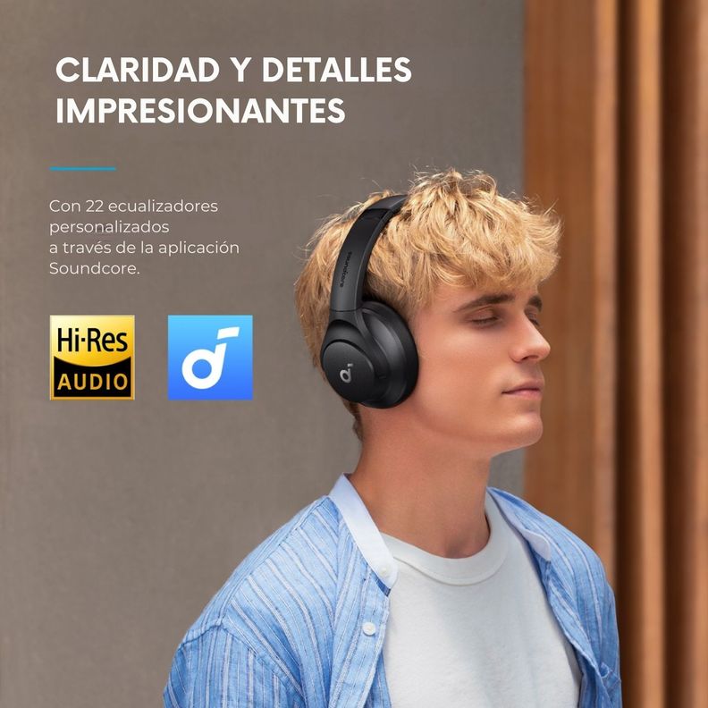 Audifono Over Ear Noise Cancelling Q20i Soundcore Negro-7