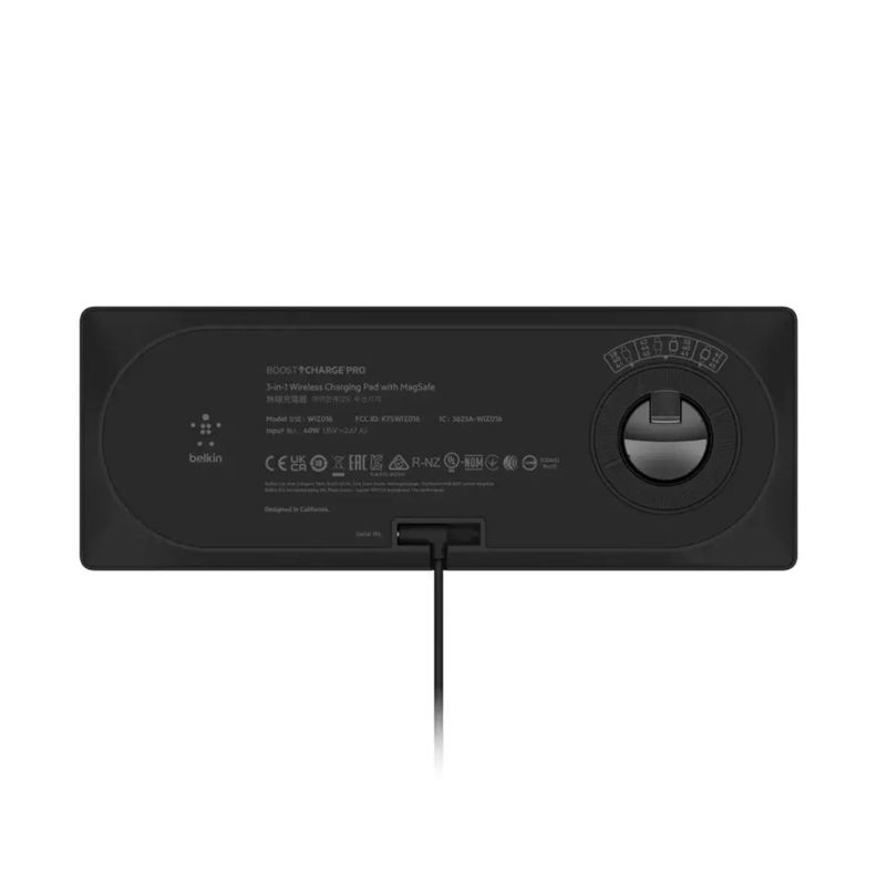 Cargador 3-1 plano BoostCharge MagSafe 15 W Belkin Negro-4
