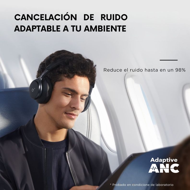 Audifono Over Ear Noise Cancelling Space One Soundcore Negro-4