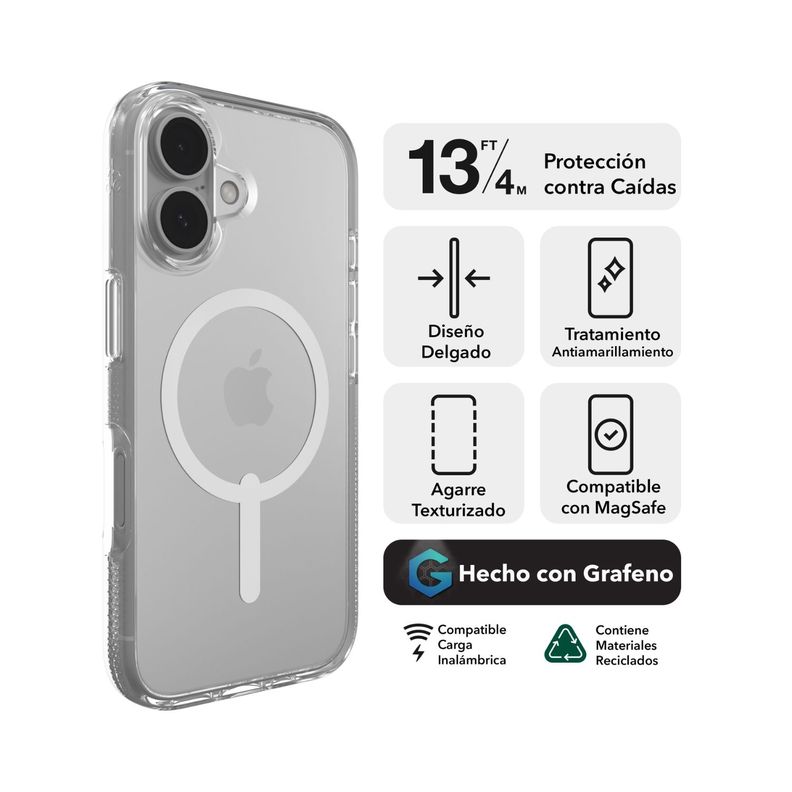 Funda Crystal Palace Snap Magsafe iPhone 16 Zagg Pam-1