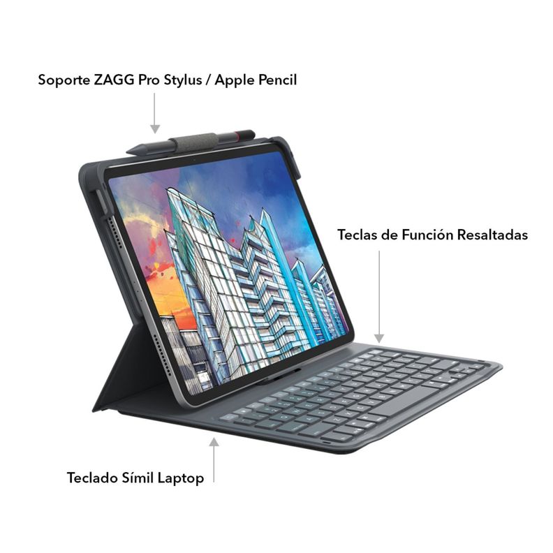 Funda con teclado Messenger Folio 2 para iPad 10,9 10 Gen-3