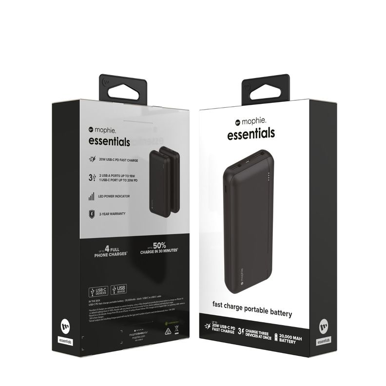 Batería portátil powerstation de 20.000mAh USB-C PD y USB-A-4