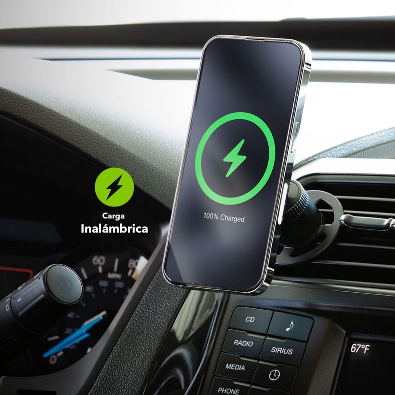 Cargador de auto inalámbrico Magsafe 7.5W Mophie negro-2