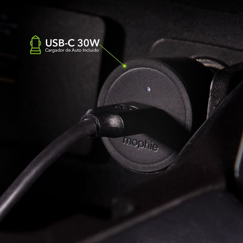 Cargador de auto inalámbrico Magsafe 7.5W Mophie negro-3