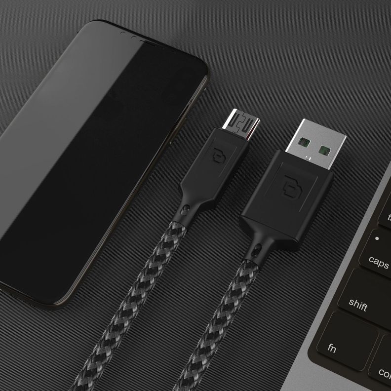 Cable Micro Usb A Usb 1.2 Mt Rugged Negro Dusted-5