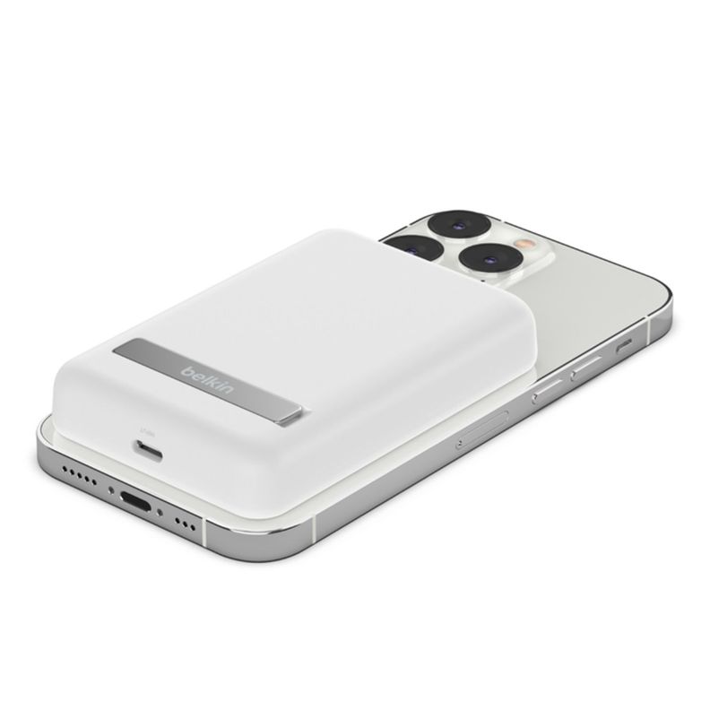 Batería externa inalámbrica y magnética 5k + soporte Belkin-2