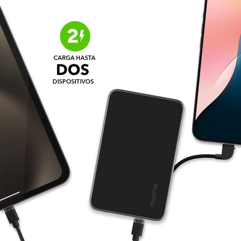 Batería externa 5.000 mAh con cable USB-C 20W Negra-3