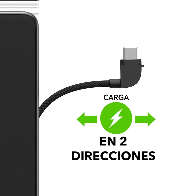 Batería externa 5.000 mAh con cable USB-C 20W Negra-5