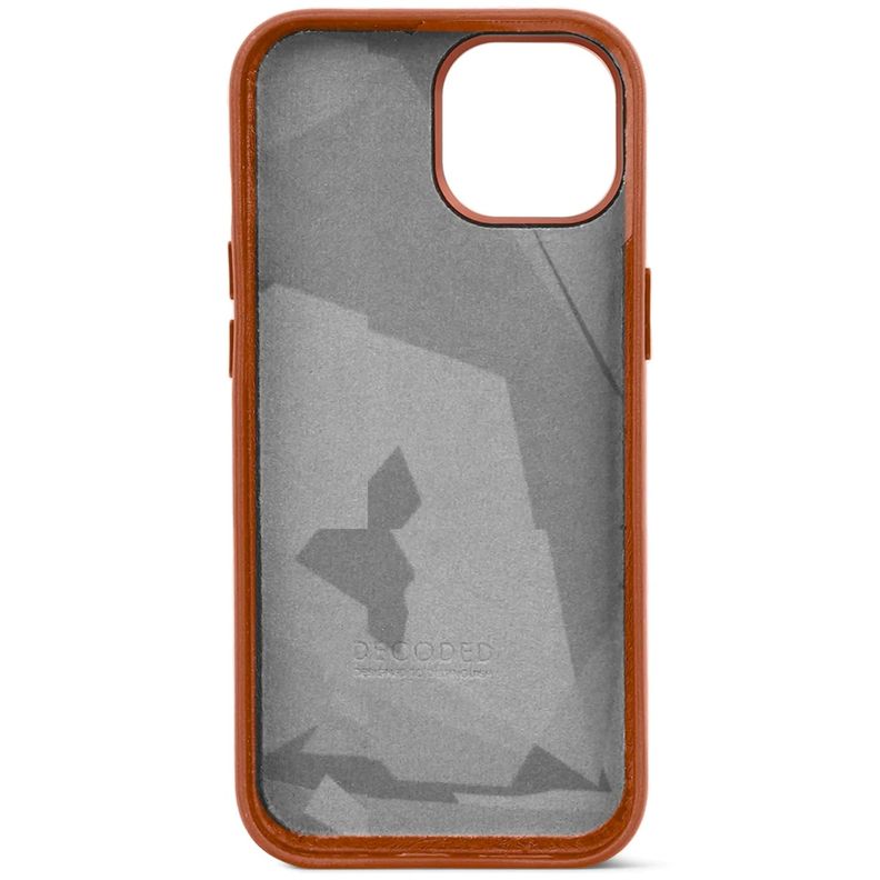 Funda cuero Backcover con MagSafe iPhone 15 Decoded Café-1