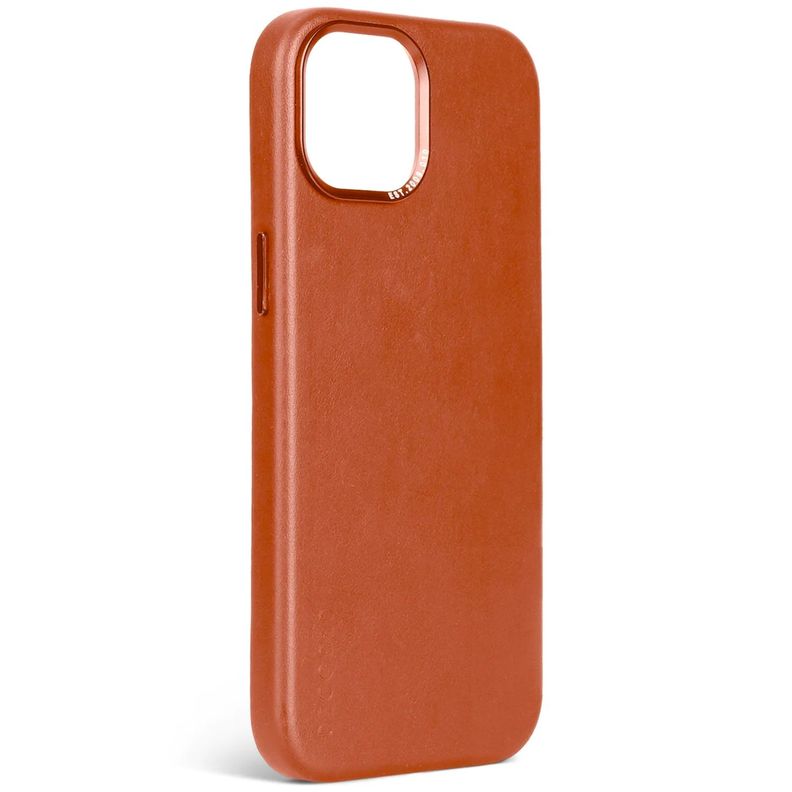 Funda cuero Backcover con MagSafe iPhone 15 Decoded Café-5