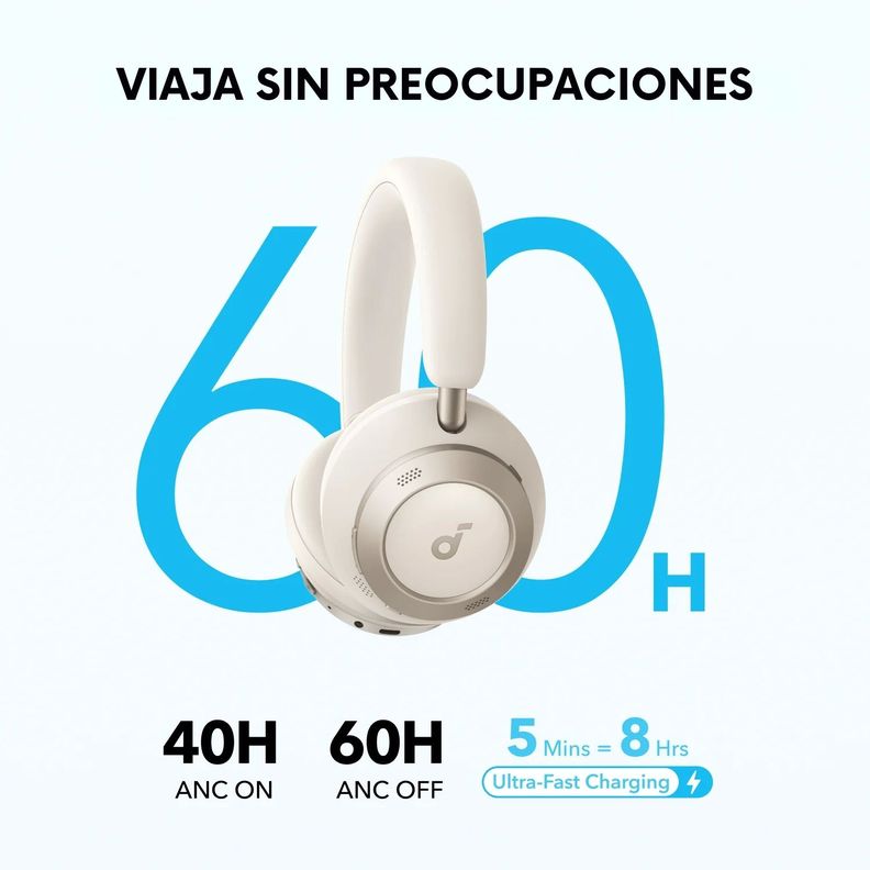 Audifono Over Ear Noise Cancelling Space One Pro Blanco-5