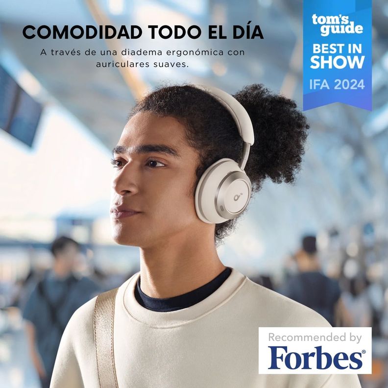 Audifono Over Ear Noise Cancelling Space One Pro Blanco-6