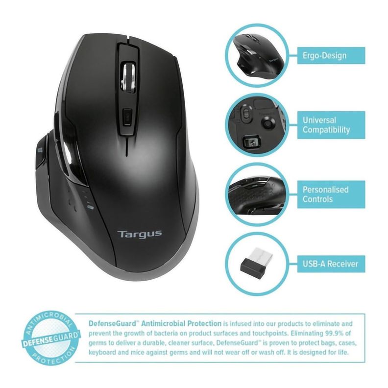 Mouse Inalmbrico Antimicrobial Blue Trace Targus-8