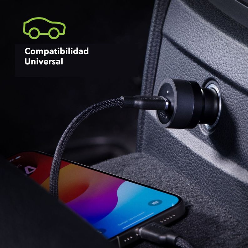 Cargador de auto USB-C 30W Sustentable Mophie Negro-4