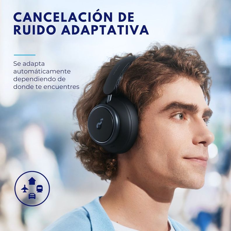 Audifono Over Ear Noise Cancelling Q45 Soundcore Negro-9