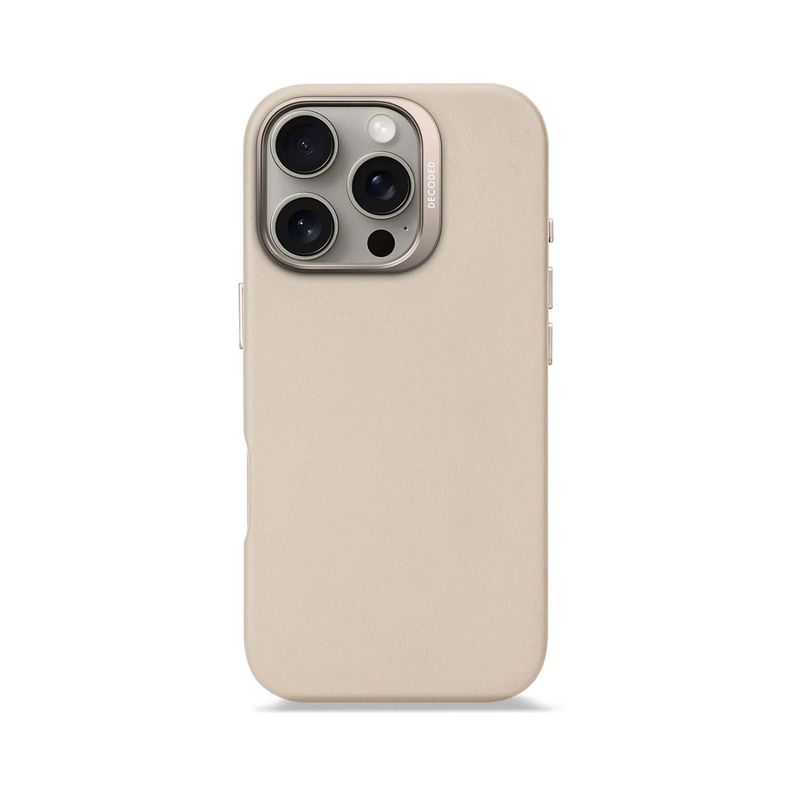 Funda cuero Magsafe iPhone 16 Pro Decoded Gris-0