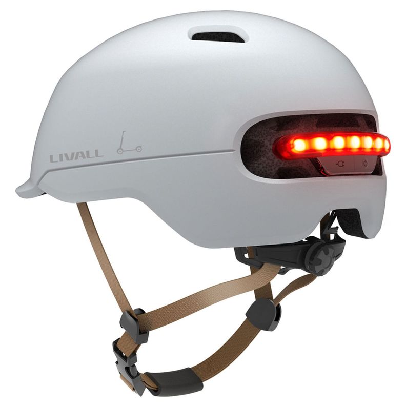 Casco inteligente LED C20 Talla M Blanco-1