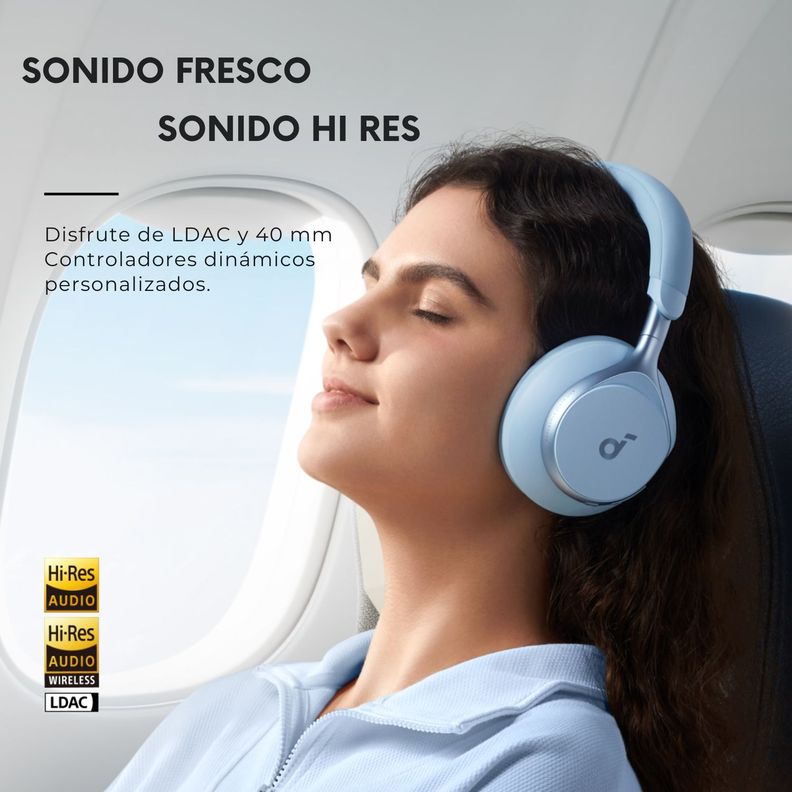 Audifono Over Ear Noise Cancelling Space One Soundcore Azul-5
