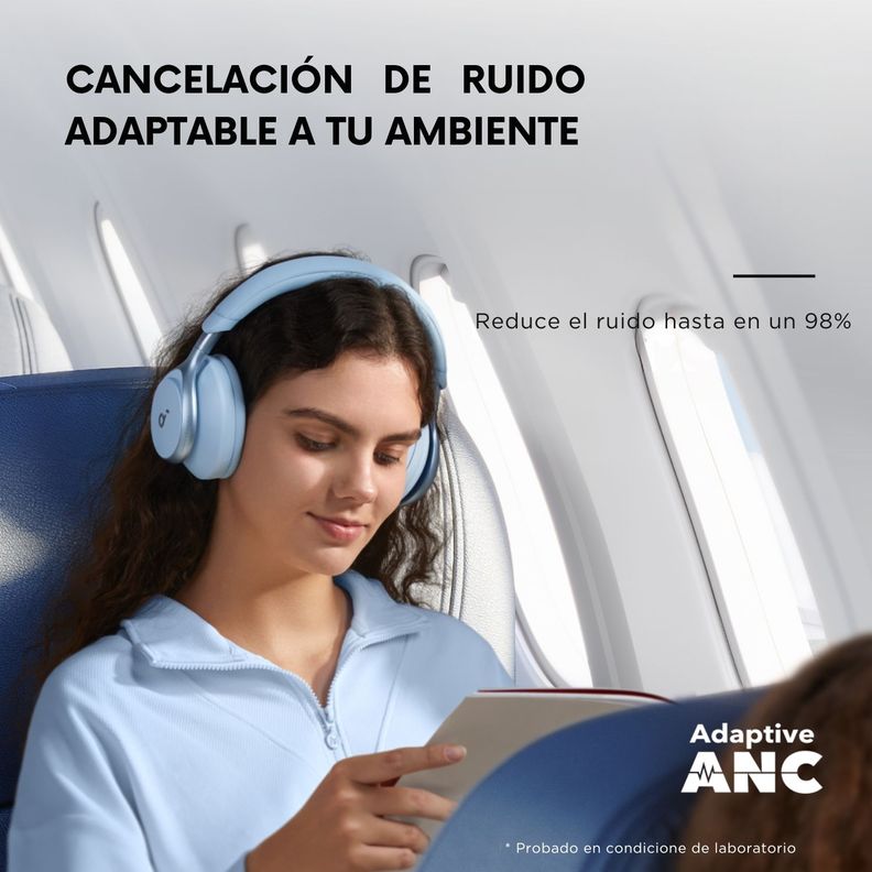Audifono Over Ear Noise Cancelling Space One Soundcore Azul-6