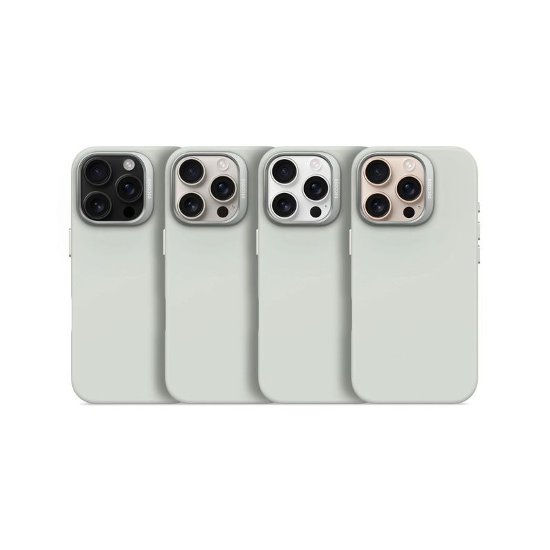 Funda silicona antimicrobial Magsafe iPhone 16 Pro Max Gris-5