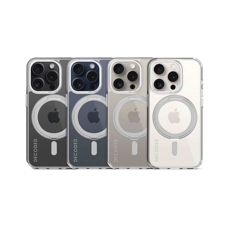 Funda reciclada LoopStand para iPhone 15 Pro Transparente-2