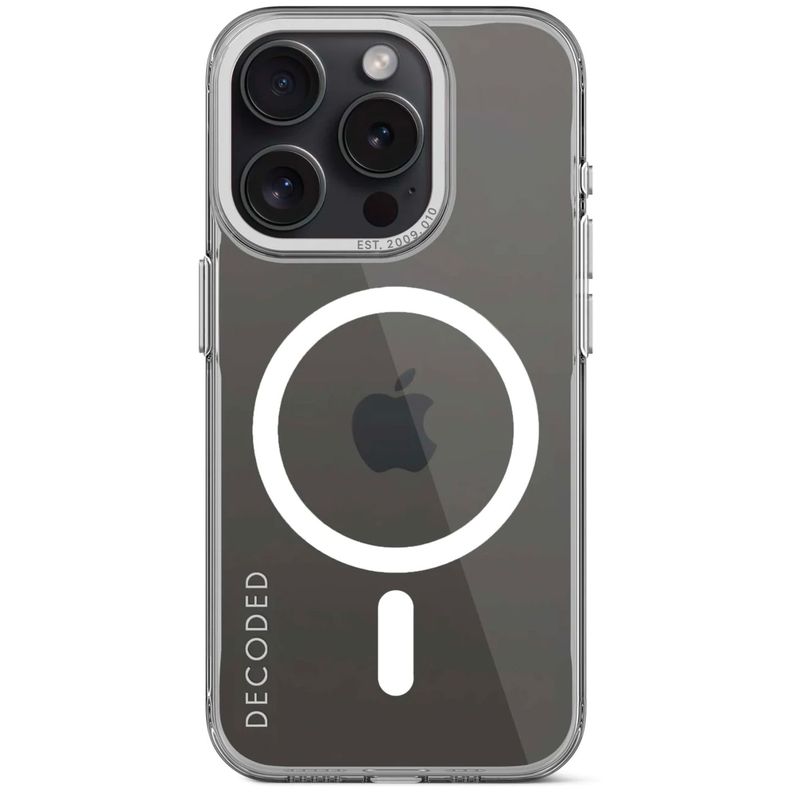 Funda reciclada MagSafe iPhone 15 Pro Decoded Transparente-0