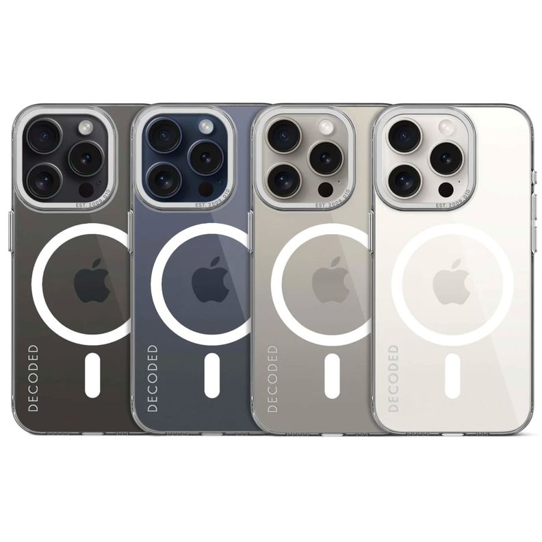 Funda reciclada MagSafe iPhone 15 Pro Decoded Transparente-2