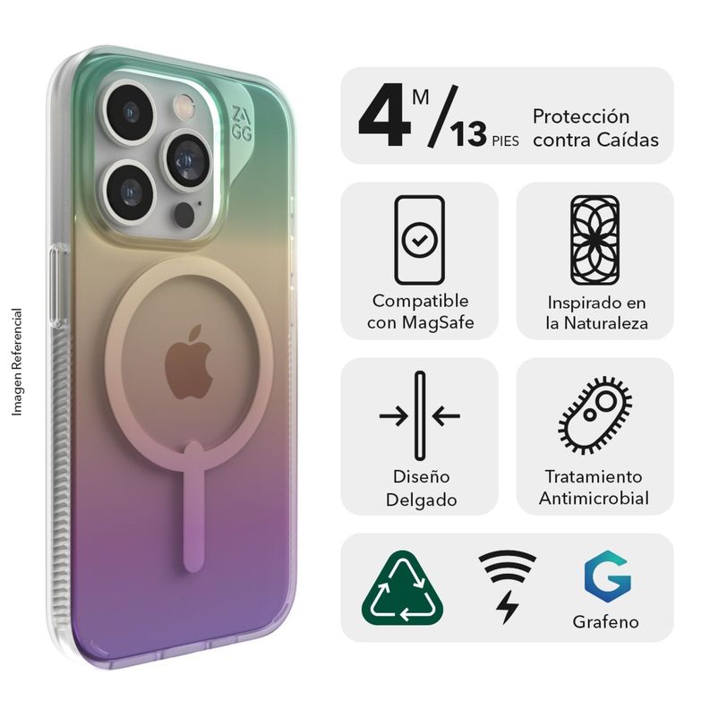 Carcasa ZAGG Milan Snap iPhone 15 Pro Max Iridiscente-1