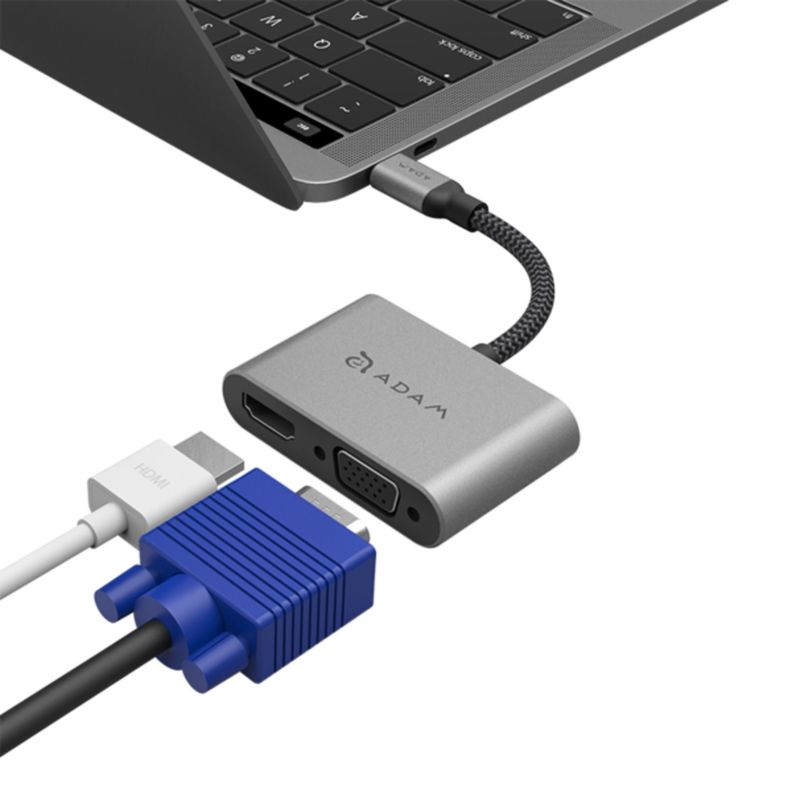 Adaptador Usb-c A Hdmi Y Vga Adam Elements Casa Hub Vh1-2