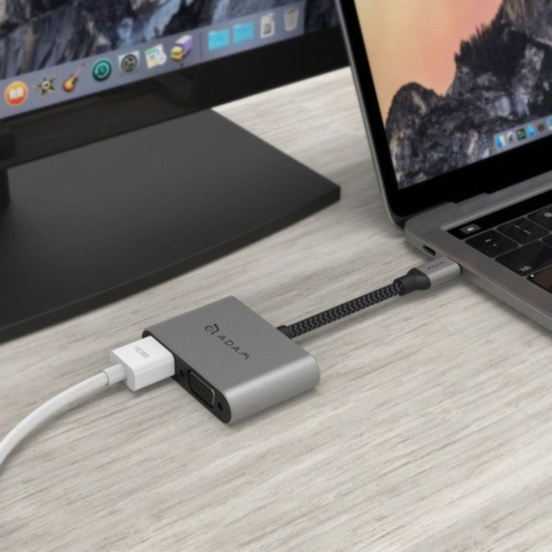 Adaptador Usb-c A Hdmi Y Vga Adam Elements Casa Hub Vh1-3