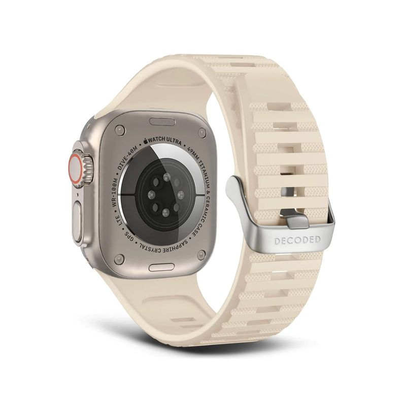 Banda para Apple Watch 49mm de Silicona UT Decoded Blanca-0