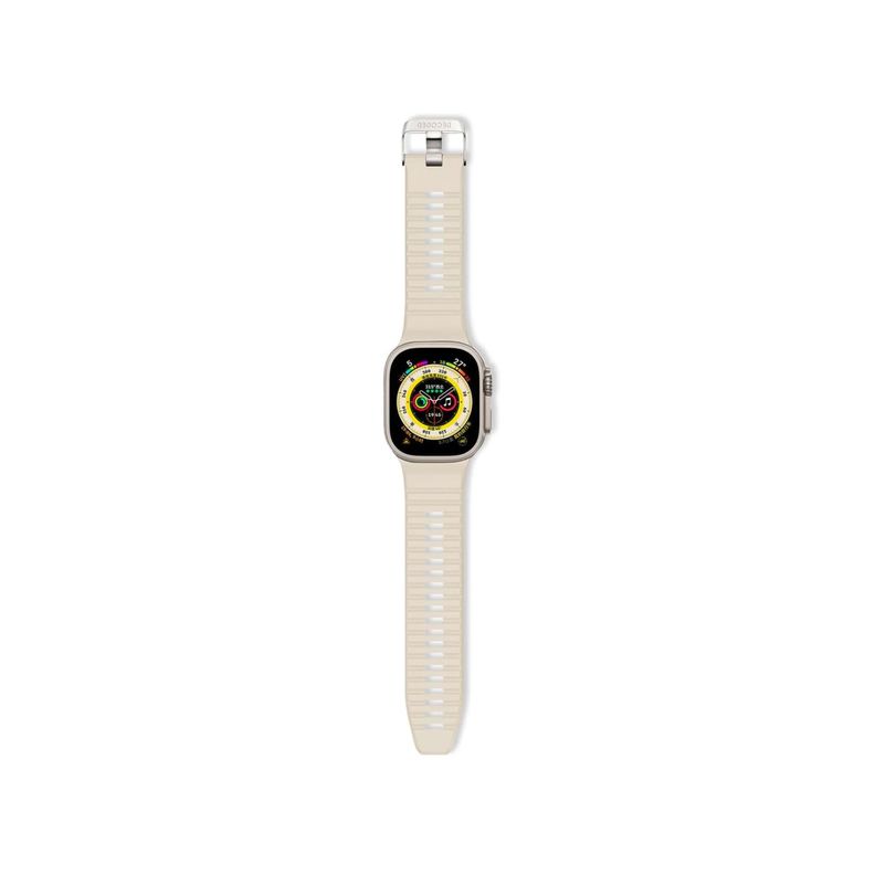 Banda para Apple Watch 49mm de Silicona UT Decoded Blanca-1
