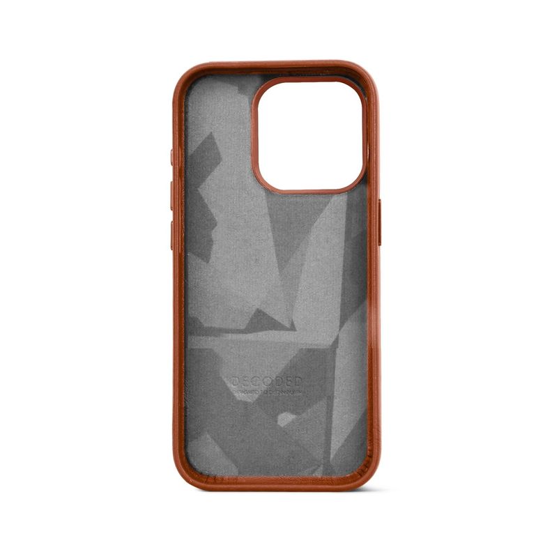 Funda cuero Backcover con MagSafe iPhone 15 Pro Decoded Café-1