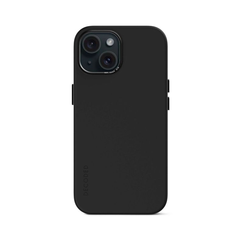 Funda silicona con MagSafe para iPhone 15 Decoded Grafito