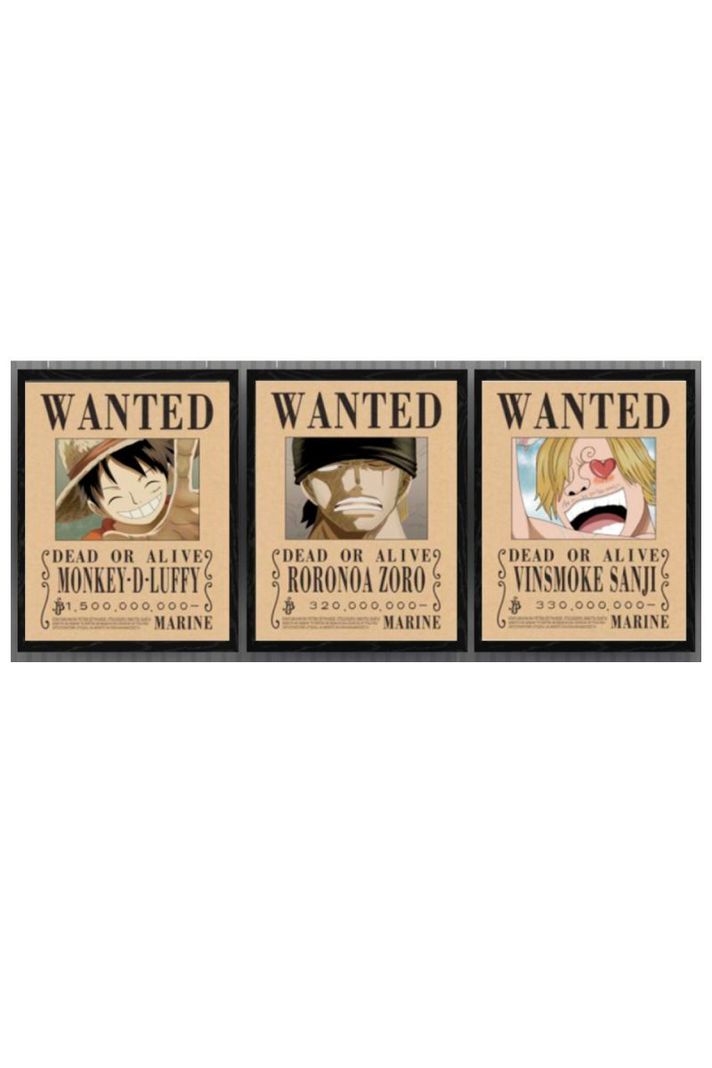 One Piece Wanted Cuadro 3D Efecto Lenticular 3 imagenes en 1-0