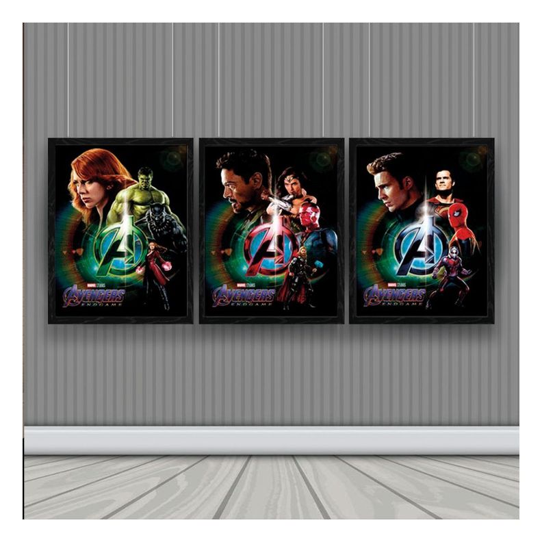 Avengers Endgame Cuadro 3D Lenticular 3 imagenes en 1-1