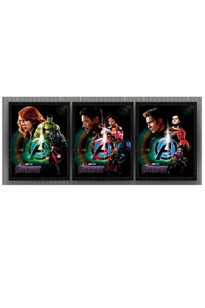 Avengers Endgame Cuadro 3D Lenticular 3 imagenes en 1-0