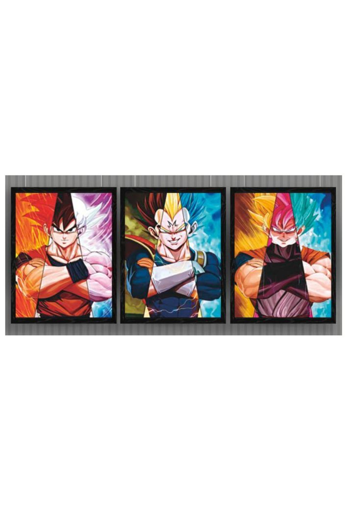 Dragon Ball Z Cuadro 3D Lenticular 3 imagenes en 1-0