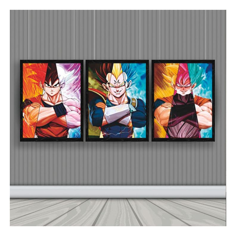 Dragon Ball Z Cuadro 3D Lenticular 3 imagenes en 1-1