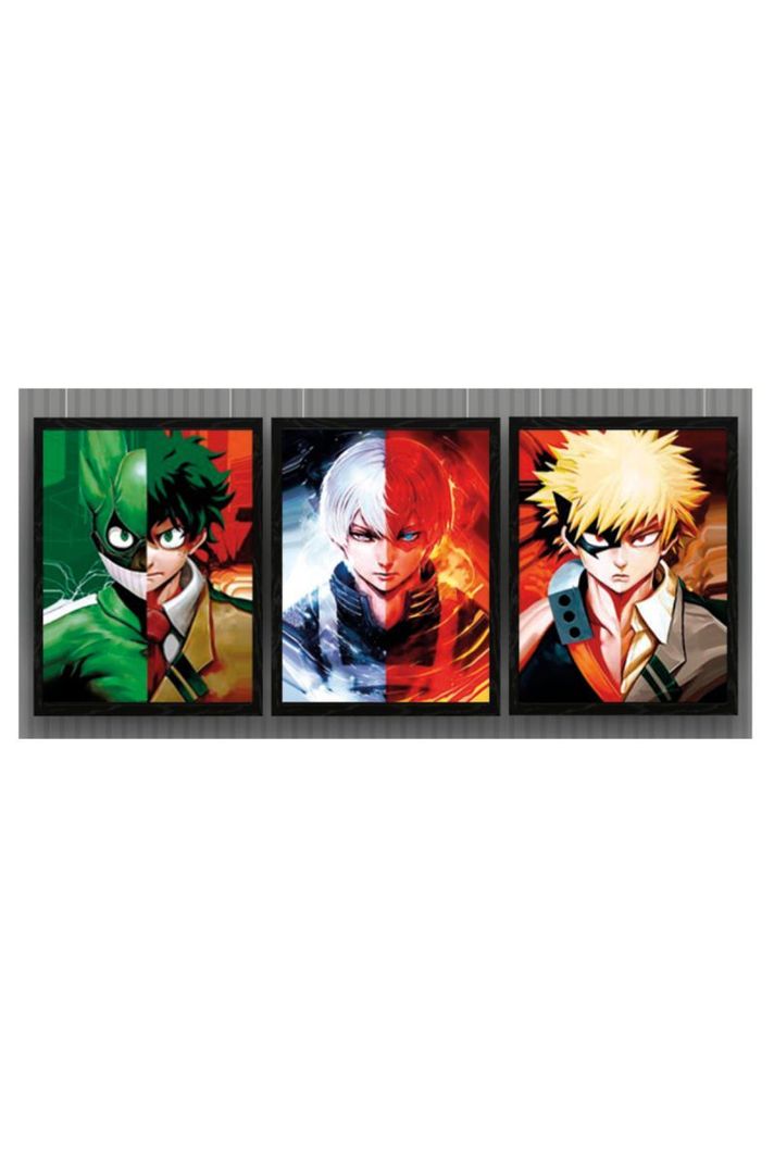 Boku No Hero Cuadro 3D Efecto Lenticular 3 imagenes en 1-0