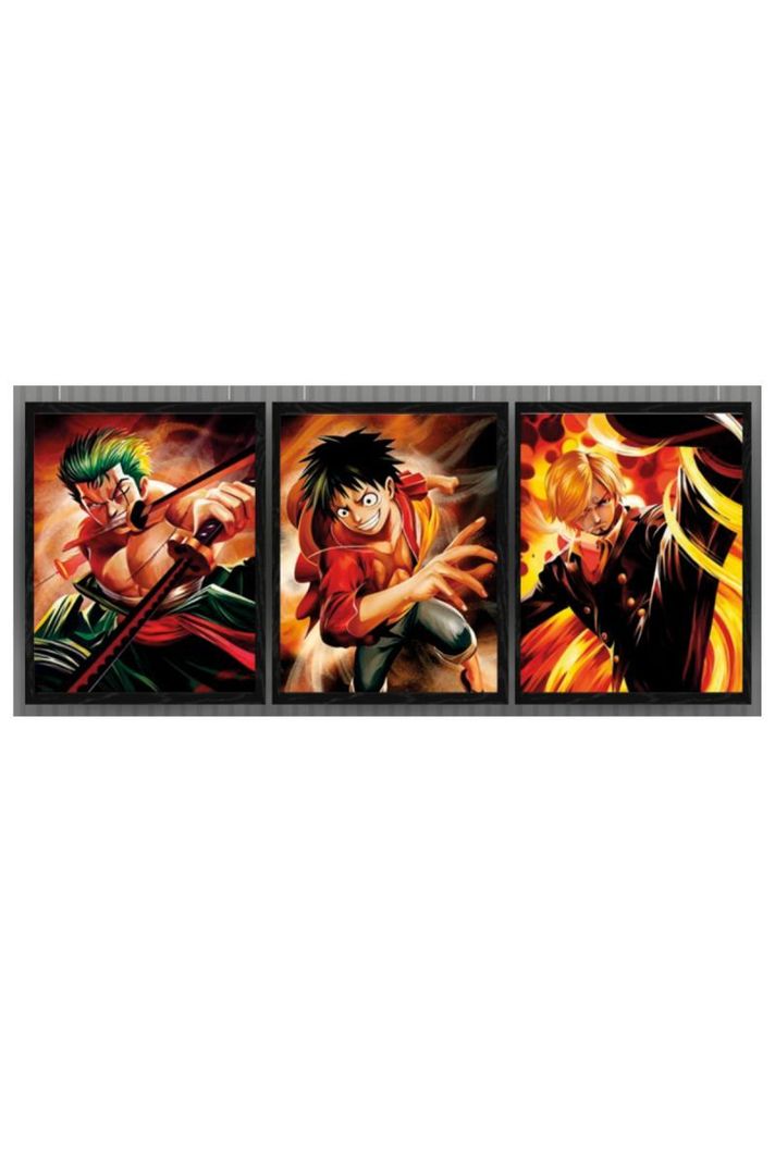 One Piece Personajes Cuadro 3D Efecto Lenticular 3 imagenes en 1-0