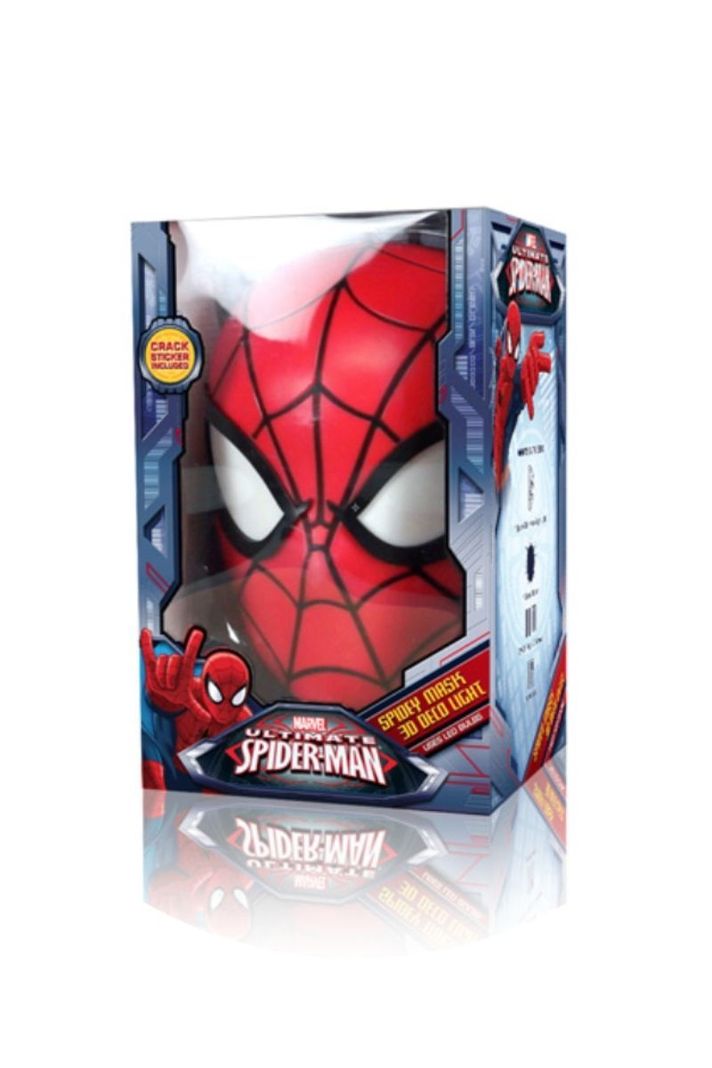 Lámpara Mural 3D Spiderman Cara-3