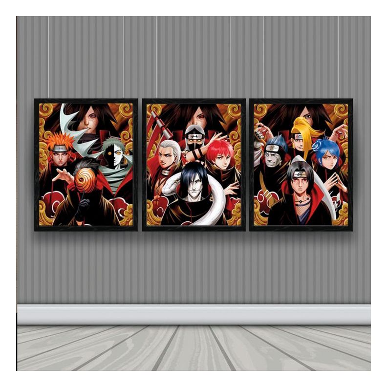 Naruto Shippuden Cuadro 3D Efecto Lenticular 3 imagenes en 1-1