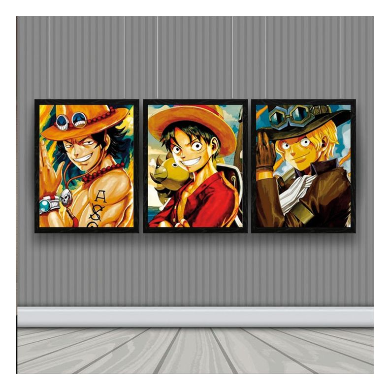 Luffy One Piece Cuadro 3D Efecto Lenticular 3 imagenes en 1-1