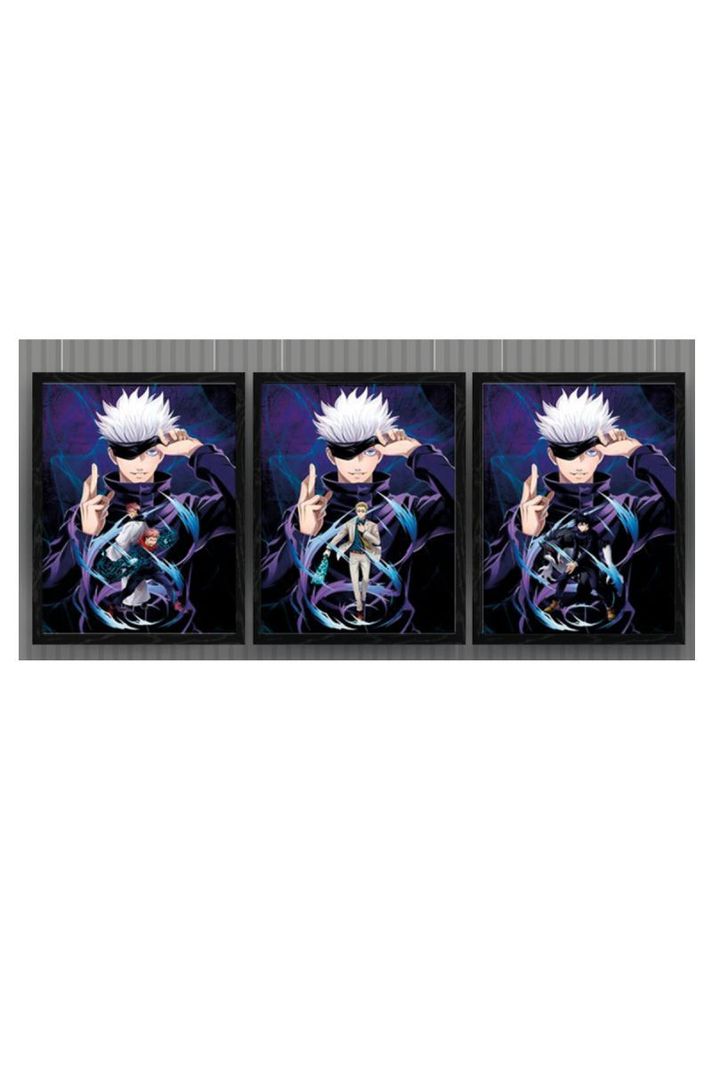 Jujutso Kaisen Cuadro 3D Efecto Lenticular 3 imagenes en 1-0