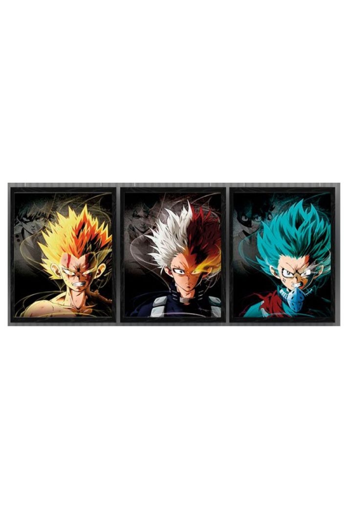 My Hero Academia Cuadro 3D Lenticular 3 imagenes en 1-0