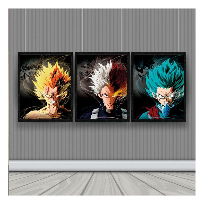 My Hero Academia Cuadro 3D Lenticular 3 imagenes en 1-1