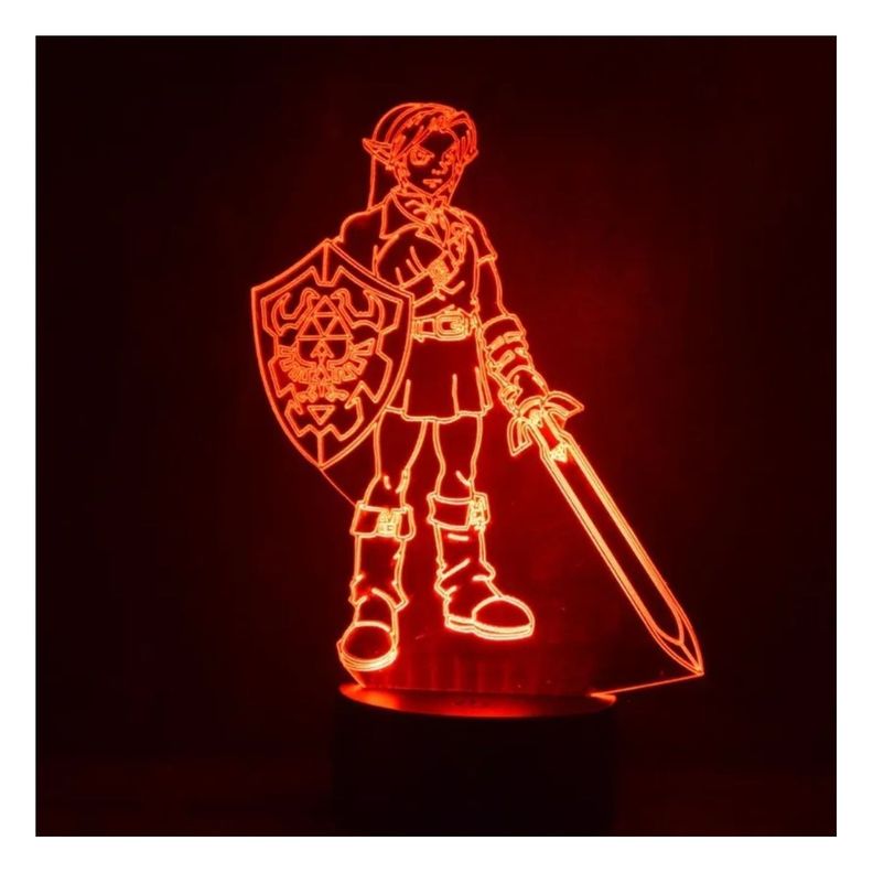Lámpara Link Legend Of Zelda Base Negra con App-0
