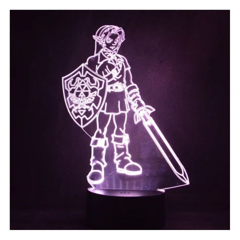 Lámpara Link Legend Of Zelda Base Negra con App-1